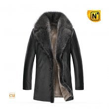 Mens Sheepskin Coats Fur Trim CW852469