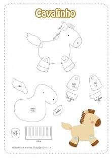 konik z filcu szablon