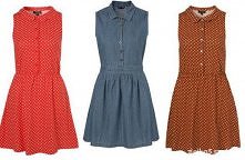 Sukienki z kołnierzykiem i guzikami