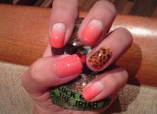 Różowe Ombre z panterką zro...