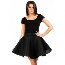 SPÓDNICA ROZKLOSZOWANA Z KOŁA BALERINA CZARNA