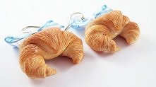 kolczyki rogaliki- croissanty
