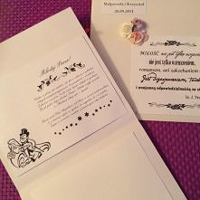 W Dniu Ślubu - Małgorzata i Krzysztof - kartka nr 3 środek z kopertką