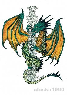 Smok.
Format A4, kredki ołó...