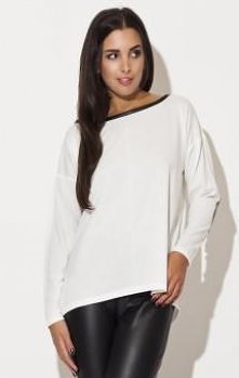 Delikatny sweterek ze skórz...