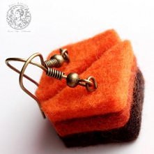 Filcowe kolczyki w kolorach jesieni