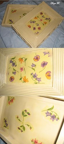 Pudełko decoupage - kwiaty