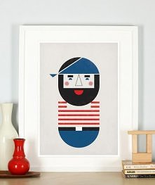 Plakat do pokoju dziecka, pirat, marynarz