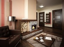 salon z kominkiem <3