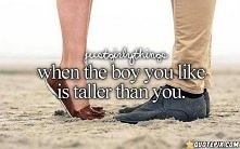 Kiedy chlopak jest wyzszy o...