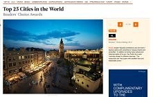 Kraków został doceniony w rankingu 25. najpiękniejszych miast świata jednego z najbardziej prestiżowych pism podróżniczych "Condé Nast Traveler". Zdobył 15 miejsce wra...