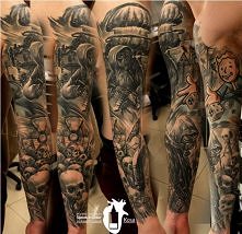Tatuaż tematyczny związany z apokalipsą , oraz gra Fallout..
Wykonał KOSA Speak In Color 535 666 434 speakincolor1@gmail.com