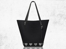 Czarna torba z filcu