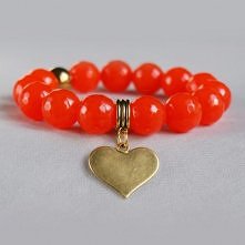 FLUO - jadeit fasetka DUUUŻE KULE & serce