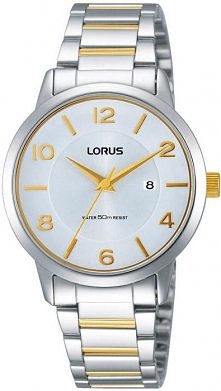 Zegarek Lorus w bikolorze.