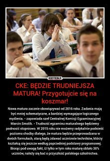 No i co z tego,że nie zdało 30% zrobimy im jeszcze trudniejszą(ja zdaje w 2016);(