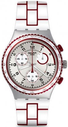 Swatch przedstawia bardzo ładny model z chronografem.