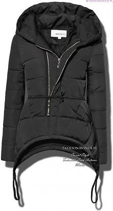 EKSKLUZYWNA OCIEPLANA KURTKA DAMSKA ASYMETRYCZNA model #81 w sklepie FASHIONAVENUE.PL