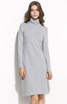 Nife S56 sukienka szara Stylowa sukienka idealna na wiele okazji
- półgolf