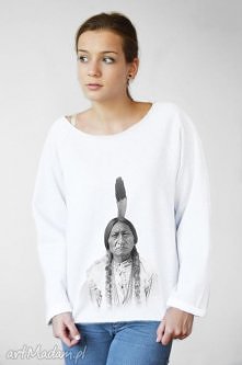 INDIAN biała bluza oversize...