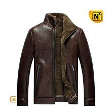 Brown Sheepskin Jacket for Men CW856131