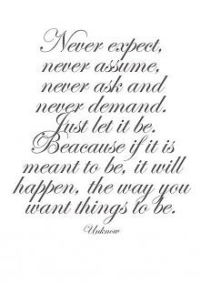 Never...