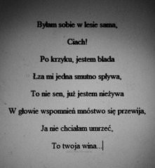 kolejne zdjęcie z mojej dołującej serii c':