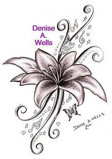 Tatuaż w kształcie lilii