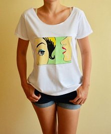 Koszulka DIY :) malowana farbami do tkanin :)