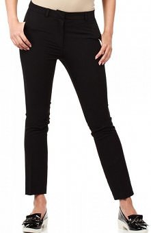Moe MOE124 spodnie granat Klasyczne eleganckie spodnie damskie
- na kant