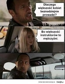 baba za kierownicą