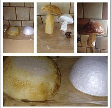 grzybki z pianki i styropianu