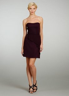 A Line Strapless Short Chif...