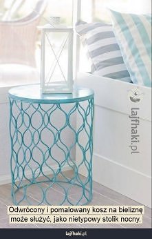 Stolik z kosza na bieliznę