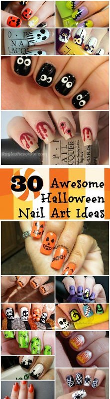 Paznokcie na Halloween wzory i FILMY -->>