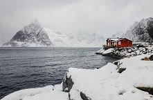 Red House In Snowy Norway