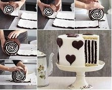 Rolada jako tort w paski :)