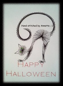 Kartki na halloween wykonane techniką quilling