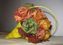 Bukiety jesienne z liści