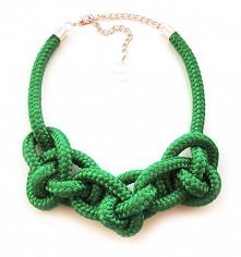 Grube sploty / kolia XL / szmaragdowy