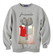 Bluza z nadrukiem / bluza z obrazkiem i z napisem FRIENDS - bluza dla najlepszej przyjaciółki idealny pomysł na prezent dla przyjaciół świetna bluza z nadrukiem przyjaciele z ry...