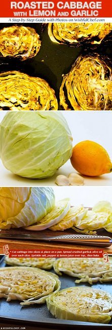 kapusta inaczej
Pieczona kapusta z cytryną i czosnkiem

     1 główka kapusty
     2 łyżki oliwy z oliwek
     2-3 ząbki czosnku, zgnieciony
     1 cytryna
     sól i pieprz do ...