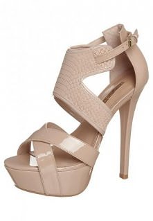 Buffalo - Buffalo Sandały na obcasie beżowy