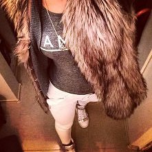 futro, giuseppe zanotti, zestaw spacerowy 