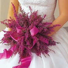 jesienny bukiet ślubny - wrzos