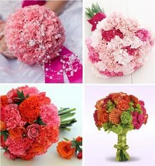 jesienny bukiet ślubny - goździk