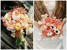 jesienny bukiet ślubny - jaskry