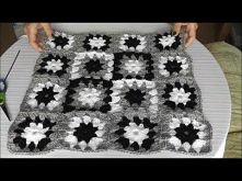 Patchwork Häkelkissen - Mehrfarbiges Muster, Quadrate zusammenhäkeln, Teil 2/3