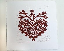 vintage love - grafika / linoryt