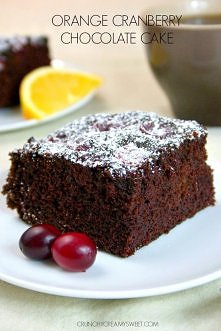 Ciasto czekoladowe z zurawina i pomarancza